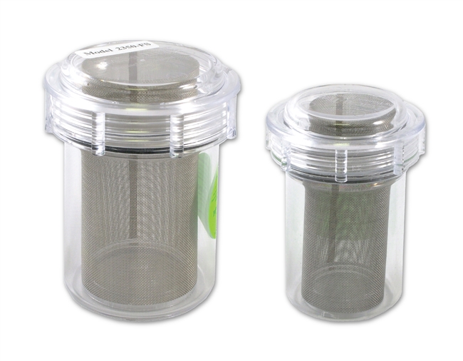 Canister Type Evacuation Traps 3-1/2" x 4-3/8" Fine Screen 8/bx. - MARK3