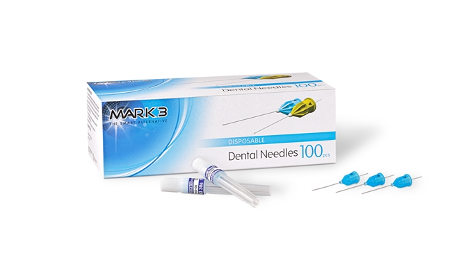 Plastic Hub Dental Needles 100/bx. - MARK3