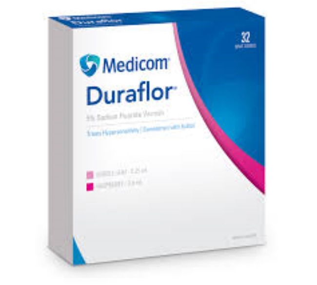Medicom Duraflor Fluoride Varnish Bubble Gum, Unit Dose, 0.25 ml, 32/Box, 1011-BG32