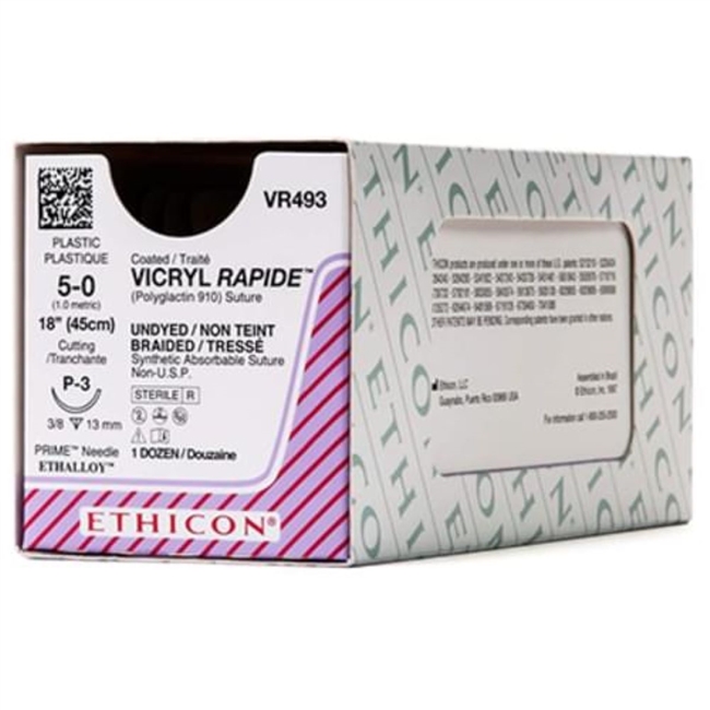 Ethicon Vicryl Rapide 5/0, 18" Vicryl Rapid Absorbable Coated Suture
