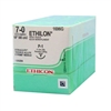 Ethicon Ethilon 7/0, 18" Black Monofilament Non-Absorbable Suture