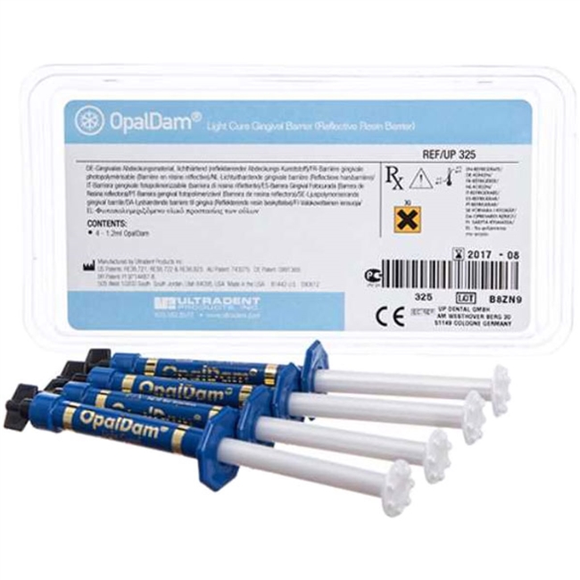 OpalDam Green 4 - 1.2 ml Syringes. Liquid dam, resin barriers used to isolate