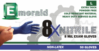 Emerald 8X Powder-Free Nitrile Exam Gloves â€“ 8 Mil
