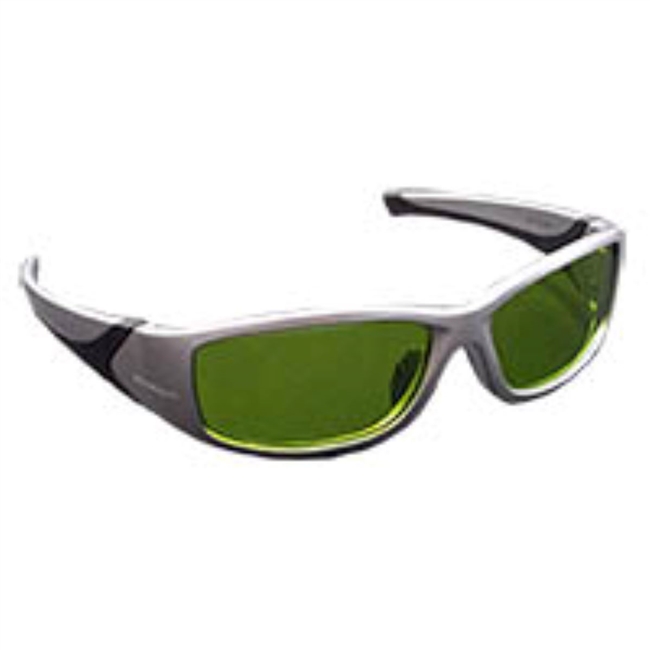 Pro-Opto Wrap-Around Laser Eyewear Silver & Black Frame, 3588DA