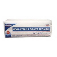 Dukal 4" x 4" 8-ply Non-Sterile Cotton Gauze Sponge, Box of 4,000 Sponges