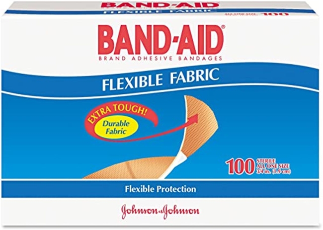 Band-Aids Flexible Fabric, 3/4" x 3", 100/Box, 4434