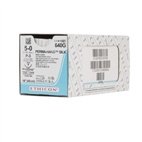 Ethicon Perma-Hand 5/0, 18" Silk Black Braided Non-Absorbable Suture