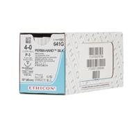 Ethicon Perma-Hand 4/0, 18" Silk Black Braided Non-Absorbable Suture