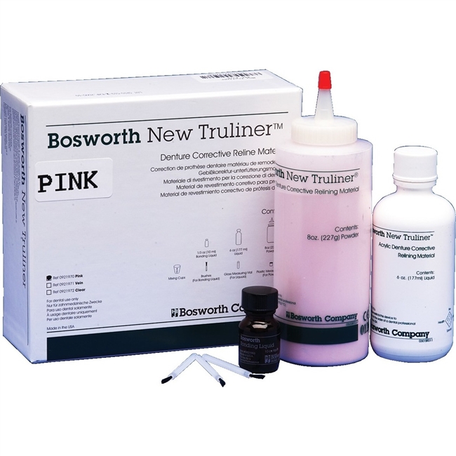 New Truliner PEMA Denture Corrective Relining Material Standard Kit, Pink, 0921970