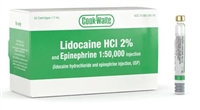 Cook Waite Lidocaine HCl 2% Epinephrine 1:50,000 Green 50/Bx