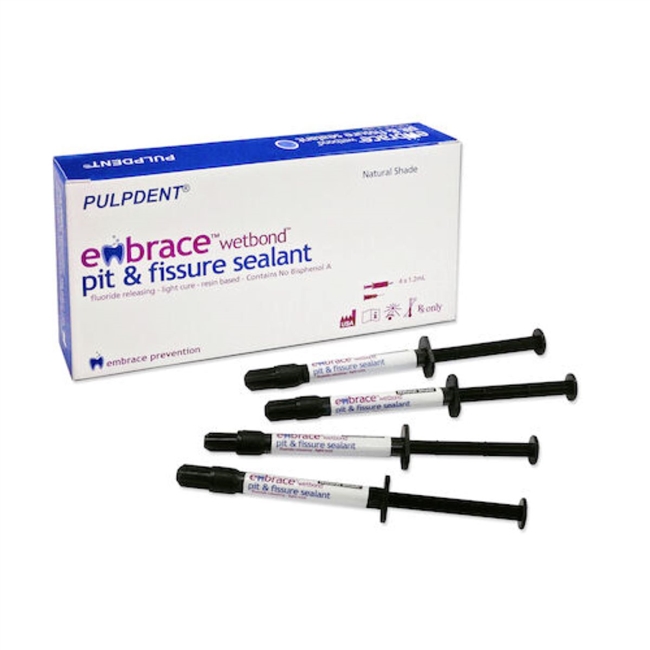 EMBRACE WetBond Pit and Fissure Sealant Off-White, Syringe, 1.2 ml, 4/Box, EMSW