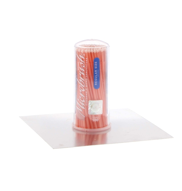 Microbrush Tube Series Regular, Peach, 100/Tube, MRS400