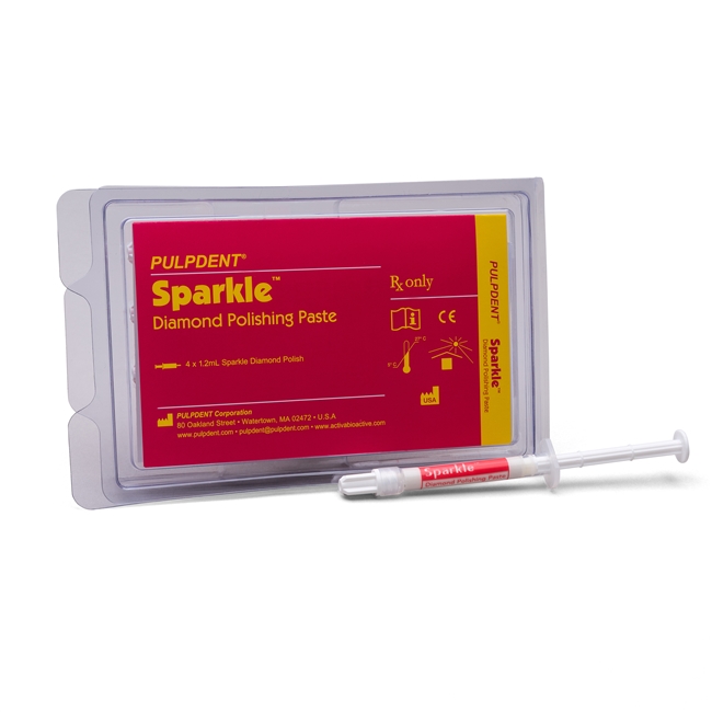 Sparkle Diamond Polishing Paste 1.2 ml, Syringe, 4/Box, SPARK