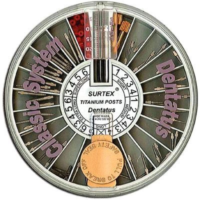 Surtex Classic Titanium Post Introductory Kit: 60 Assorted Posts, 6 Assorted
