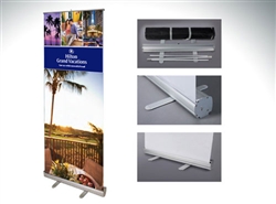 Standard Retractable 33"x81" banner stand & insert