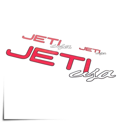 Decal Sheet Jeti USA Red/White 3"/6"/12" (75/150/305mm)