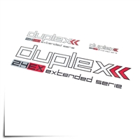 Decal Sheet Duplex 2.4 White/Red 3"/6"/12" (75/150/305mm)
