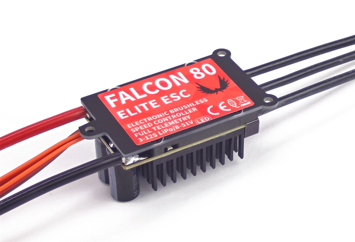 Elite Falcon 80HV 12S Opto Brushless ESC w/Telemetry & Advance Features  (Jeti EX, HoTT, S.Bus2)