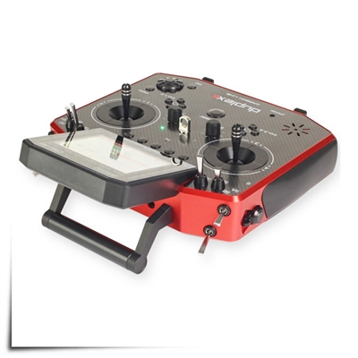 Jeti Duplex DS-16 G2 Carbon Metallic Red 2.4GHz/900MHz w/Rx R10, Aluminum Tx Case Radio System