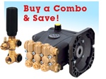 AR RCA2G25E-F8 Triplex Pressure Washer Pump in Combo With Unloader