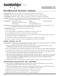 FREE Snowonder Science Lesson