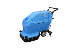 Aztec ProScrub 030-20 20-inch walk-behind battery auto scrubber with wet cell batteries, charger, pad driver, and 30-inch squeegee for commercial floors.