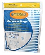 GE Bag Paper Canister GE CN1 3 pack Envirocare