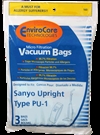 Sanyo Bag Paper PU1 All OBT Upright Micro Filtration 3 Pack