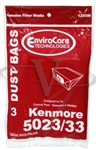 Kenmore Bag Paper 5023 5033 Style E 3 Pack Envirocare Replacement