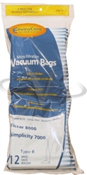 Riccar Bag Paper 8000 Micro Lined Filter 12 pack Envirocare