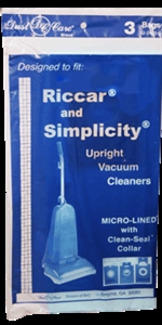 Simplicity Riccar Paper Bag Micro Lined 3 pack Replacement