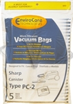 Sharp Canister Paper Bag PC-2 Micro Filtration 5 Pack Envirocare