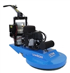 Aztec 070-27-LR Low Rider Series 27-inch propane burnisher with low-profile chassis, operator handle, and 27-inch dust-control skirt for retail floor finishing.
