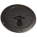 Sandia 10-0804-COM 6-inch carpet extractor hatch cover with black T-handle and sealing gasket for Sniper machines