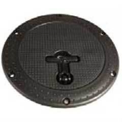 Sandia 10-0804-COM 6-inch carpet extractor hatch cover with black T-handle and sealing gasket for Sniper machines
