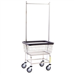 Narrow Laundry Cart w/ Double Pole Rack, # 100D58