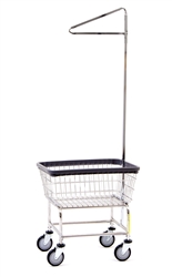 Narrow Laundry Cart w/ Single Pole Rack, # 100D91