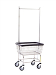 Standard Laundry Cart w/ Double Pole Rack, # 100E58