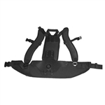 ProTeam 103166 complete black backplate and harness system for older-style cylinder backpack vacuums