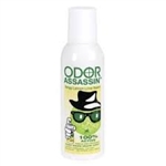 Odor Assassin Tangy Lemon-Lime 8 oz non-aerosol pump spray bottle that eliminates airborne household odors