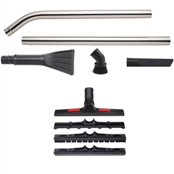 ProTeam 107184 ProGuard 4 wet dry vacuum tool kit with master floor tool, inserts, crevice tool, dust brush, and claw nozzle