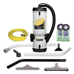 ProTeam 107471 LineVacer HEPA 10 quart backpack vacuum with EPA-RRP-compliant filtration and remediation tool kit
