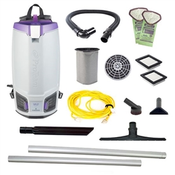 PROTEAM GoFit 10, 10 qt. Backpack Vacuum w/ 18-inch Carpet Sidewinder Tool Kit, 107693