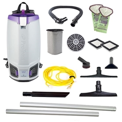 PROTEAM GoFit 10, 10 qt. Backpack Vacuum w/ 15-inch Carpet & Hard Surface Sidewinder Tool Kit, 107694