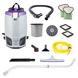 PROTEAM GoFit 6, 6 qt. Backpack Vacuum w/ Xover Multi-Surface Telescoping Wand Tool Kit, 107696