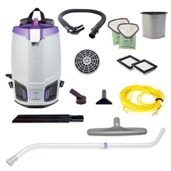 ProTeam 107736 GoFit 6, 6 qt. Backpack Vacuum w/ Xover Performance Telescoping Wand Tool Kit