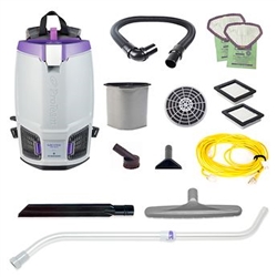 ProTeam 107737 GoFit 6 PLUS, 6 qt. Backpack Vacuum w/ Xover Performance Telescoping Wand Tool Kit