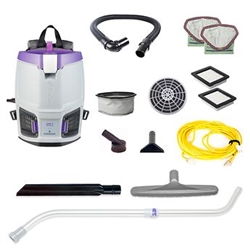 ProTeam 107738 GoFit 3, 3 qt. Backpack Vacuum w/ Xover Performance Telescoping Wand Tool Kit