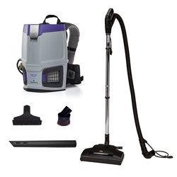 ProTeam GoFit 3 PH 107770 3-quart commercial backpack vacuum with Wessel-Werk power nozzle and FlexFit articulating harness