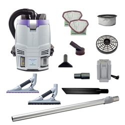 GoFit 3 Cordless 4Ah, 3 qt. Commercial Backpack Vacuum w/ ProBlade Hard Surface & Carpet Floor Tool Kit, 107776